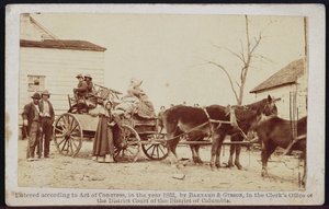 Avgang fra det gamle Homestead, Centreville, Virginia, 1862, fra Bradys Album Gallery, nr. 306 (bw-bilde) av Barnard and Gibson