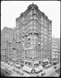 Tacoma Building, Chicago, Illinois, USA, ca. 1905 (s/hvitt-bilde)