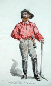 Portrett av en gullsøker i Nova Scotia av Maurice Sand