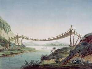 Taubro nær Penipe, krysser Chambo-elven, Mexico, 1810
