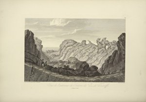 Utsikt over det indre av Crater of the Peak of Tenerife, tegnet av Gmelin, illustrasjon fra "Views of the Cordilleras and Monuments of the Indigenous Peoples of America" ​​av Alexander von Humboldt og Aime Bonpland, 1813 av Baron Friedrich Alexander von Humboldt