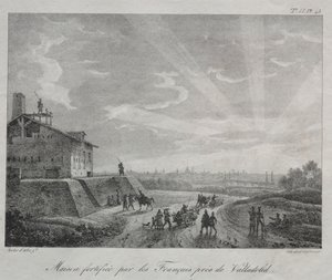 Spansk kampanje: En bygning befestet av franskmennene nær Valladolid av Baron Louis Albert Guillain Bacler d