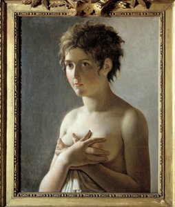 Portrett av en jente i byste - Maleri av Pierre Narcisse (Pierre-Narcisse) Guerin (1774-1833) av Baron Pierre Narcisse Guerin