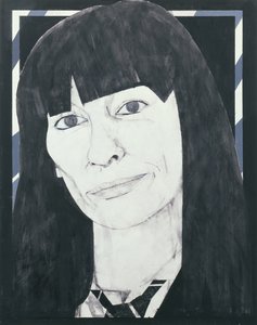 Portrett av Beryl Bainbridge, illustrasjon for Cosmopolitan, 1970-tallet (gouache om bord)
