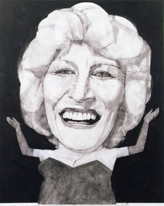 Portrait of Faith Brown, 1970-tallet (gouache om bord)