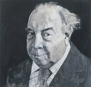 Portrett av J.B. Priestley, illustrasjon for The Listener, 1970-tallet (gouache og blyant om bord)