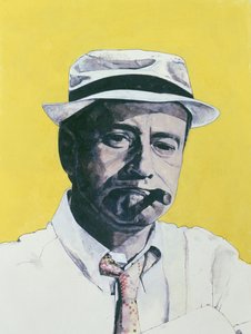 Portrett av Jack Lemmon, illustrasjon for The Daily Mirror Color Supplement, 1964 (gouache om bord)