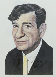 Portrett av Walter Matthau, illustrasjon for The Daily Mirror Color Supplement, 1964 (gouache om bord)