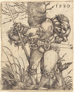 Fotsoldat foran et tre av Barthel Beham
