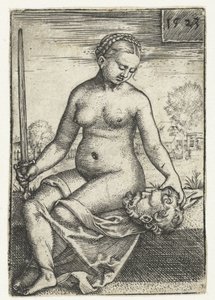 Judith med hode av Holofernes og sverd av Barthel Beham