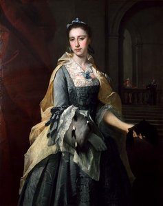 Portrett av Catherine Havers (olje på lerret) av Barthelemy (attr. to) Du Pan