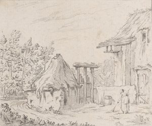 Gårdstun, 1758. av Barthélémy Augustin Blondel d