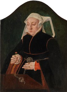Kvinneportrett. av Bartholomäus Bruyn