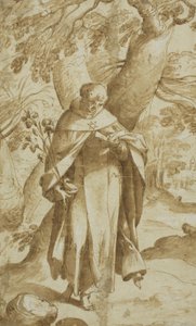Saint Dominic Reading, ca. 1573 av Bartholomaeus Spranger