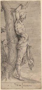 St. Sebastian, bundet til et tre av Bartholomaeus Spranger