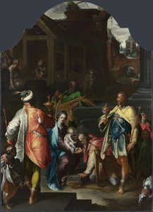 The Adoration of the Kings, ca 1595 av Bartholomaeus Spranger