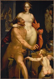 Venus i Vulcans smie (maleri på lerret) av Bartholomaeus Spranger