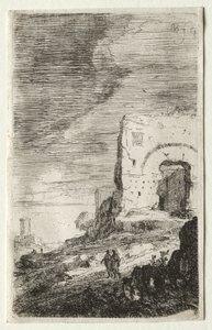 The Baths of Caracalla av Bartholomeus Breenberg