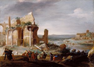 Moses og Aron endrer elvene i Egypt til blod, 1631