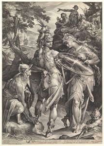 Minerva og Mercury Arming Perseus, 1604