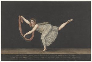 Danser Annette Köbler, pas-the-shawl-utøveren av Bartholomeus Ziesenis