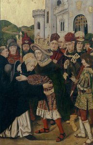 Kong Ferdinand I av Castilla ønsket den hellige Dominic av Silos velkommen, 1478-1480