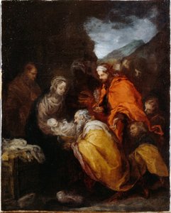 Tilbedelse av magiene av Bartolomé Esteban Murillo
