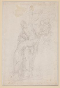 Saint Francis omfavner den korsfestede Kristus av Bartolomé Esteban Murillo