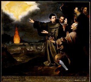 Bror Julián av Alcalás visjon av den spanske kong Filip IIs sjels himmelfart av Bartolomé Esteban Murillo