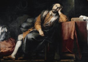 Historien om grunnleggelsen av Santa Maria Maggiore i Roma: drømmen om patricieren av Bartolomé Esteban Murillo