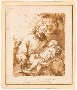 Sankt Josef og det sovende Kristusbarnet av Bartolomé Esteban Murillo