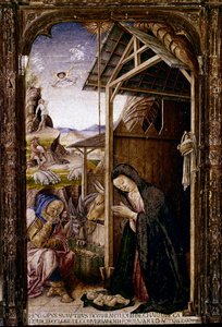 Polyptych of Conversano, detalj av fødselen av Bartolomeo (and workshop) Vivarini