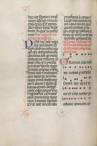 Missale: Fol. 145v: Musikk til forskjellige bønner, 1469.