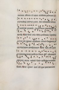 Missale: Fol. 154v: Music for Exultet, 1469