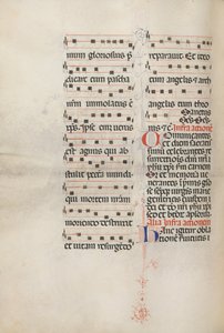 Missale: Fol. 179v: Musikk til forskjellige vanlige bønner, 1469.