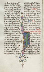 Missale: Fol. 22v: Løvverk med fisk, 1469. av Bartolomeo Caporali