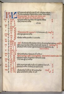 Missale: Fol. 7r: September kalenderside, 1469. av Bartolomeo Caporali