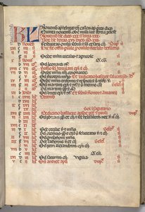 Missale: Fol. 8r: November kalenderside, 1469 av Bartolomeo Caporali