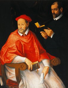 Portrett av en kardinal og en prest, av Bartolomeo Cesi (1556-1629), olje på lerret, 96x124 cm.