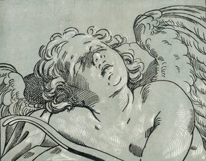 En sovende amor, 1630-45. av Bartolomeo Coriolano