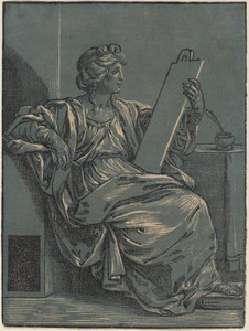 Sibyl av Bartolomeo Coriolano or Giuseppe Maria Moretti after Guido Reni