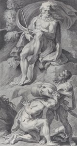 Plate 8: Ulysses mottar vindene i en skinnveske fra Aeolus, 1756