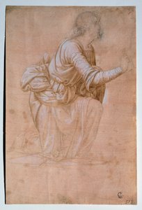 Bebudelsen av Volterra (Angel of the Annunciation of Volterra) Tegning av Fra Bartolomeo (Bartolomeo della Porta kalt) (1472-1517) Uffizi (kontorer) Institutt for trykk og tegninger Italia