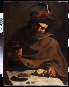 Frokost (frokost). Maleri av Bartolomeo Manfredi (1587-1622). Olje på lerret. Italiensk kunst, barokkstil. Statens kunstmuseum, Kharkiv eller Kharkov, Ukraina. av Bartolomeo Manfredi