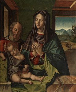Holy Family, ca. 1500 (olje på panel) av Bartolomeo Montagna