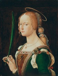 Den hellige Justina av Padua, 1490-tallet.