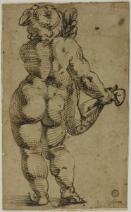 Stående Putto sett fra baksiden av Bartolomeo Passarotti