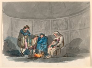 En familie av hyrder om natten av Bartolomeo Pinelli
