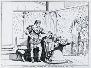 Piso død, gravering av Bartolomeo Pinelli (1781-1835), fra Istoria dell