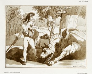 Jason legger dragevokter Golden Fleece i søvn av Bartolomeo Pinelli